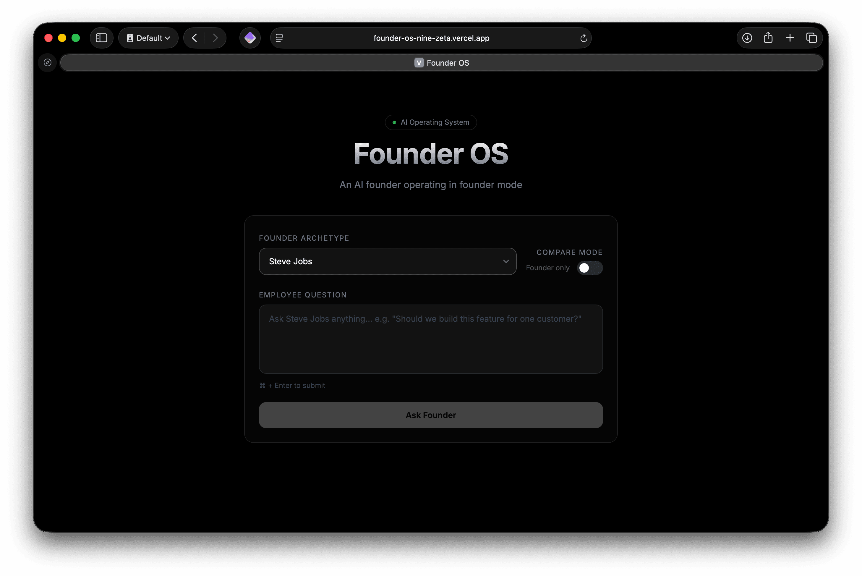 V1 — built in ~40 minutes at the hackathon
